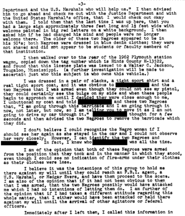 Extract from June 4, 1963 Commission Report concerning activities at Tougaloo College