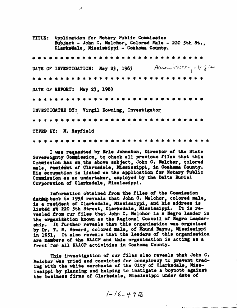 SCR ID # 1-16-1-64-1-1-1