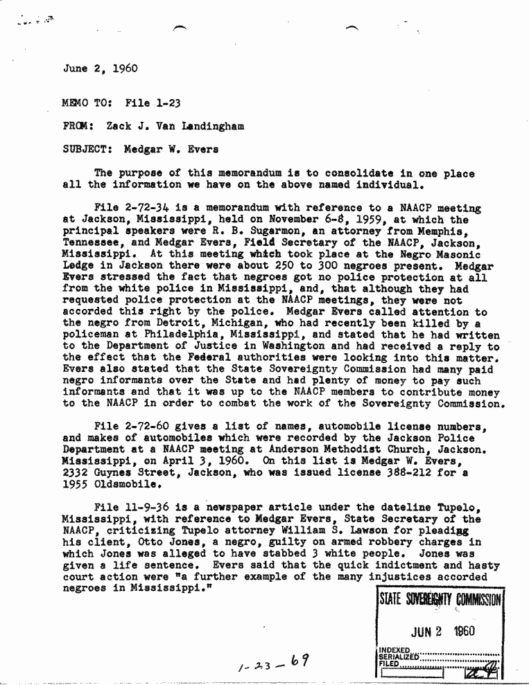 SCR ID # 1-23-0-70-1-1-1