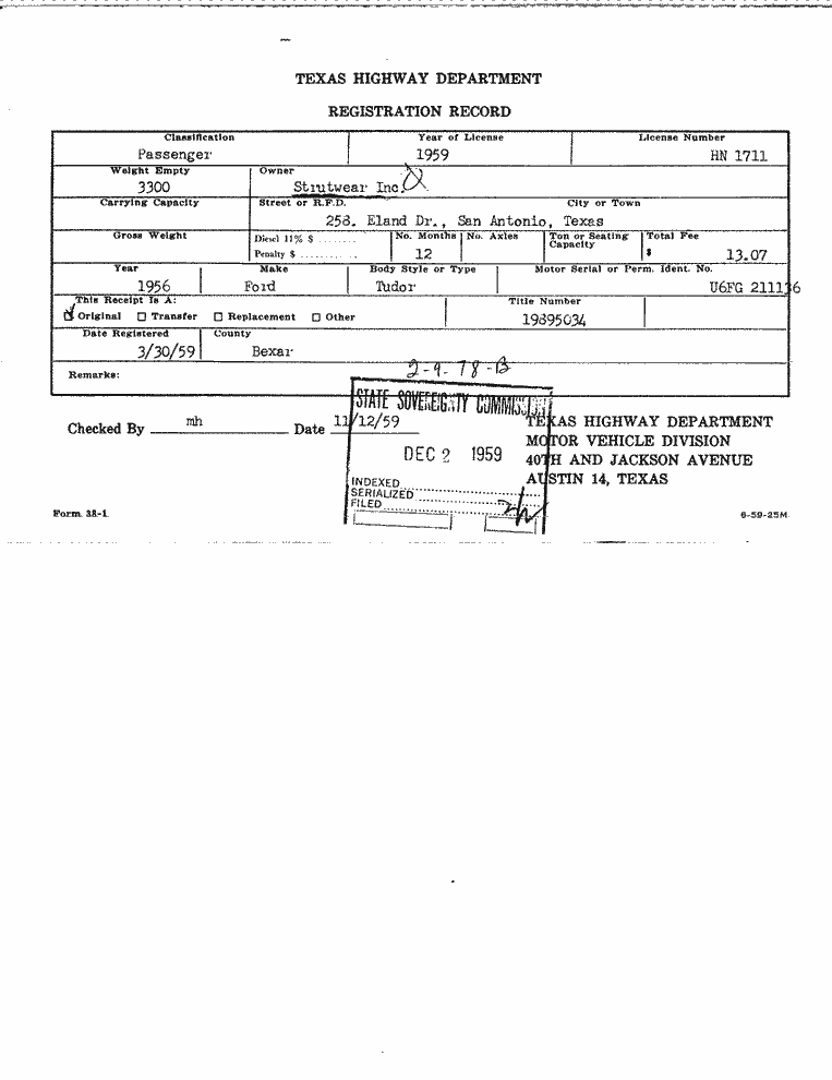 SCR ID # 2-9-0-79-1-1-1