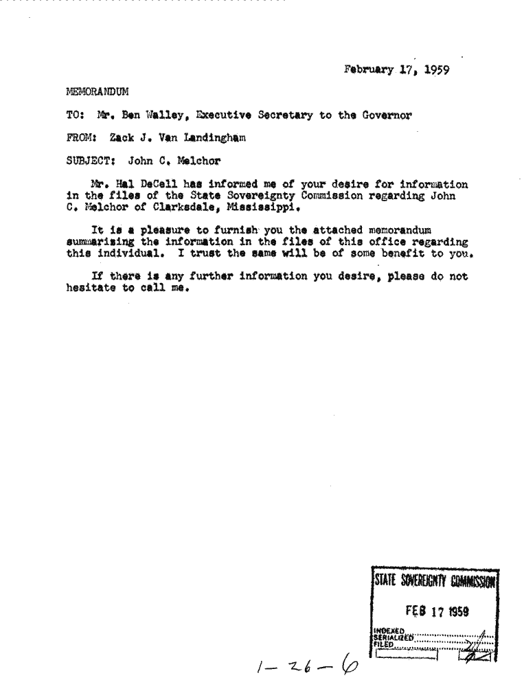 SCR ID # 1-26-0-6-1-1-1