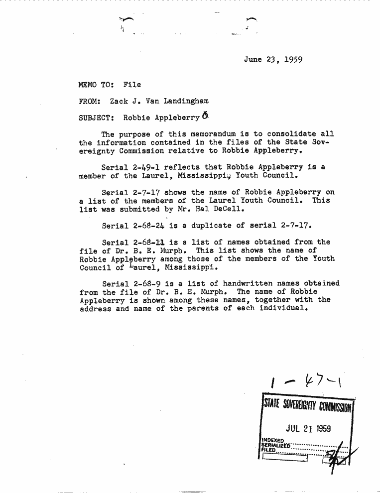 SCR ID # 1-47-0-1-1-1-1