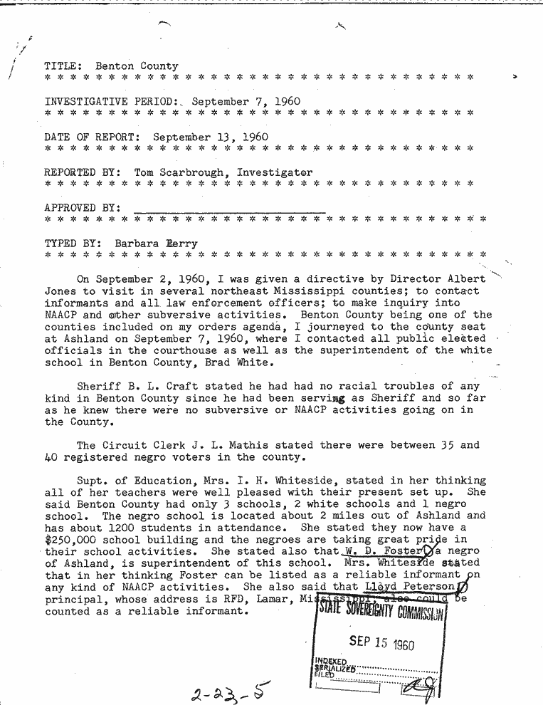 SCR ID # 2-23-0-3-1-1-1