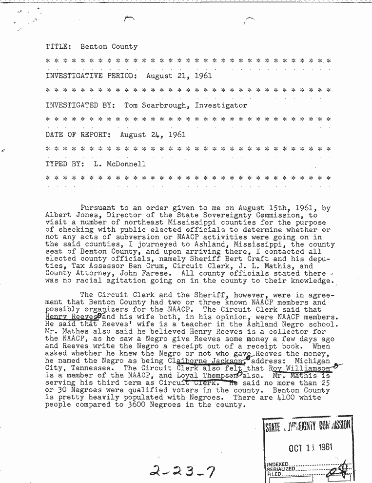 SCR ID # 2-23-0-6-1-1-1