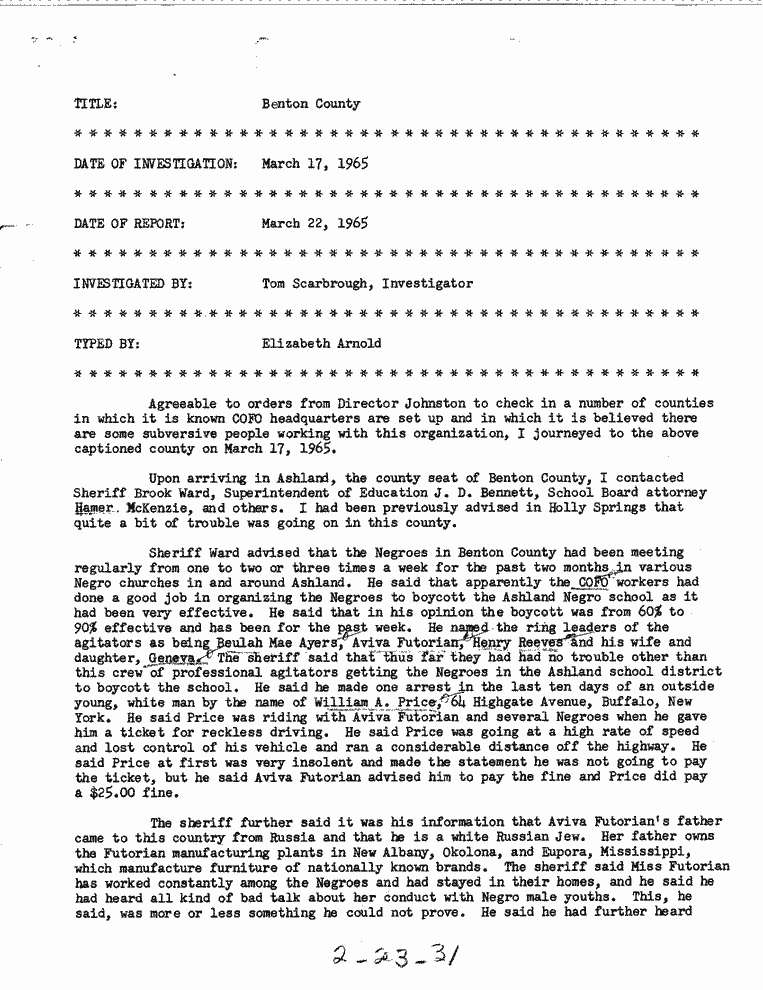 SCR ID # 2-23-0-16-1-1-1