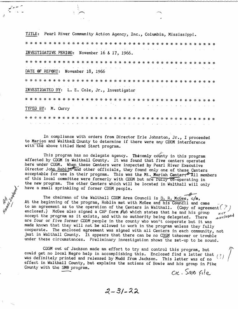 SCR ID # 2-31-0-21-1-1-1