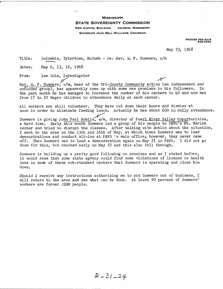 SCR ID # 2-31-0-23-1-1-1