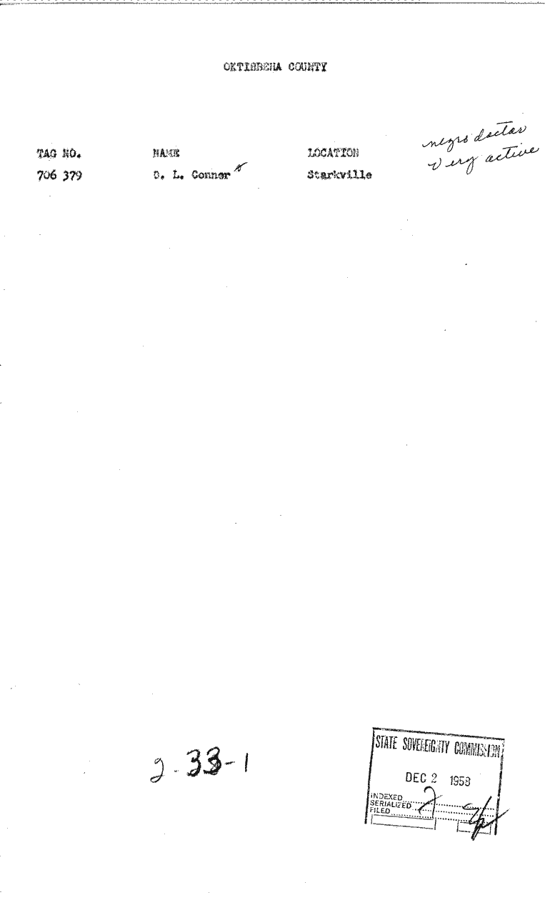 SCR ID # 2-33-0-1-1-1-1