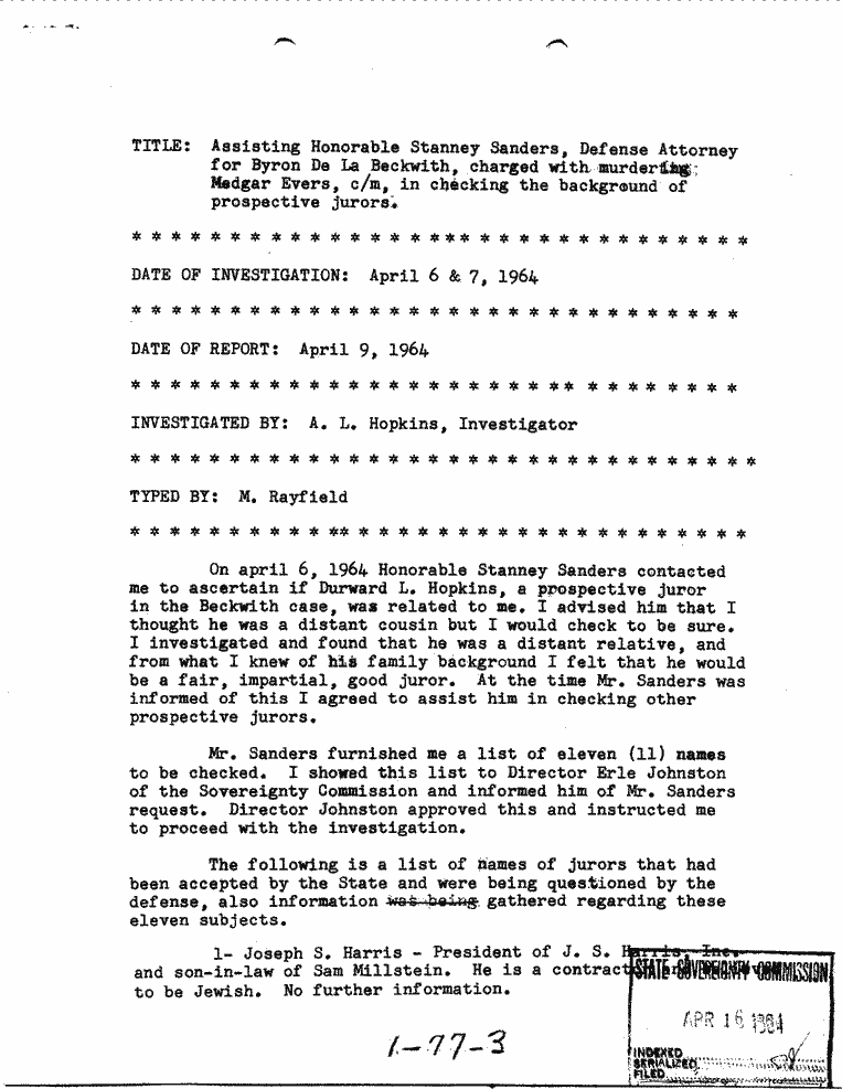 SCR ID # 1-77-0-19-1-1-1