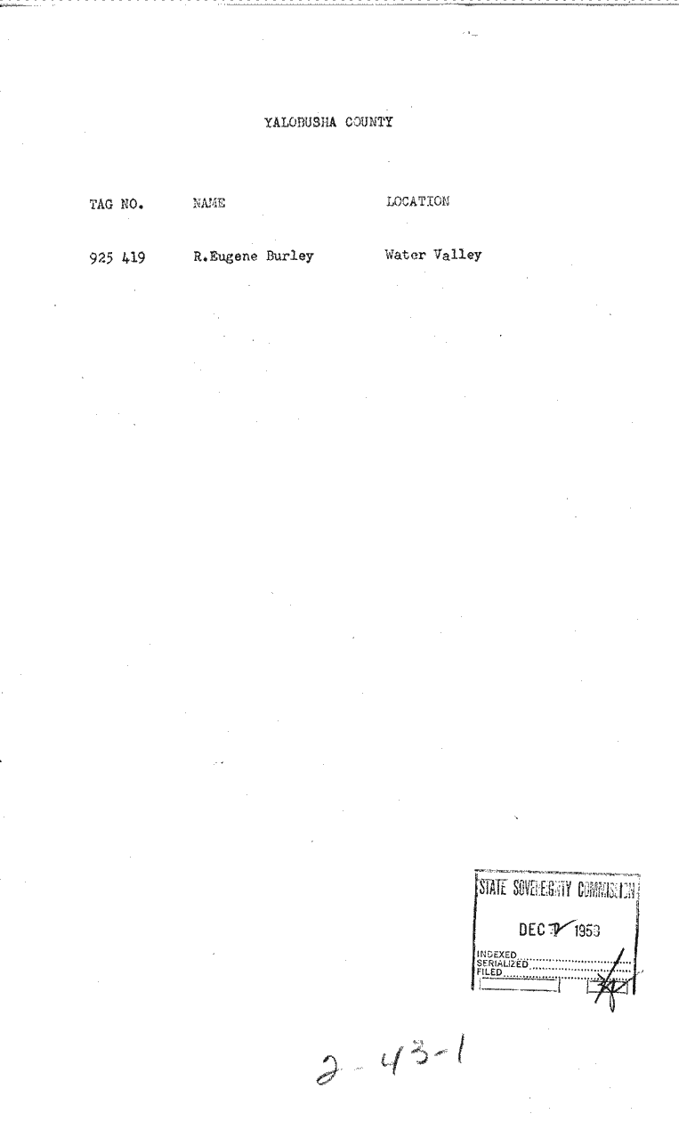 SCR ID # 2-43-0-1-1-1-1