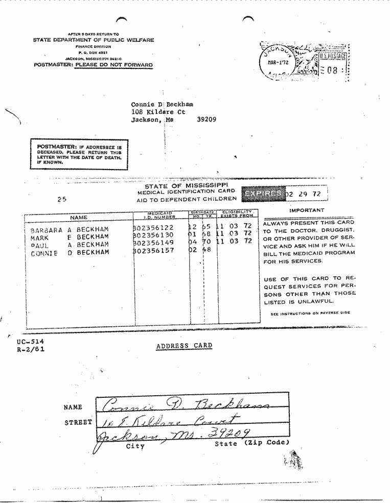 SCR ID # 1-130-0-56-1-1-1