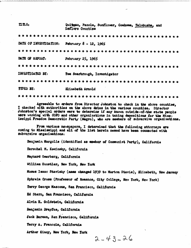 SCR ID # 2-43-0-33-1-1-1