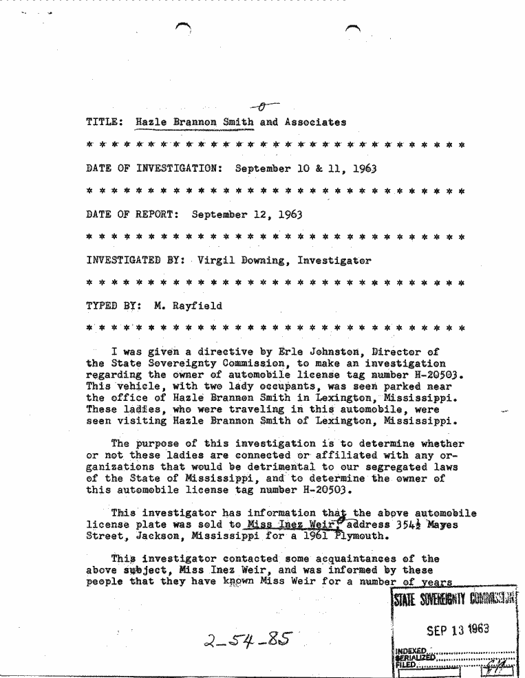 SCR ID # 2-54-2-6-1-1-1
