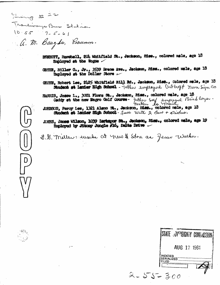 SCR ID # 2-55-5-2-6-1-1