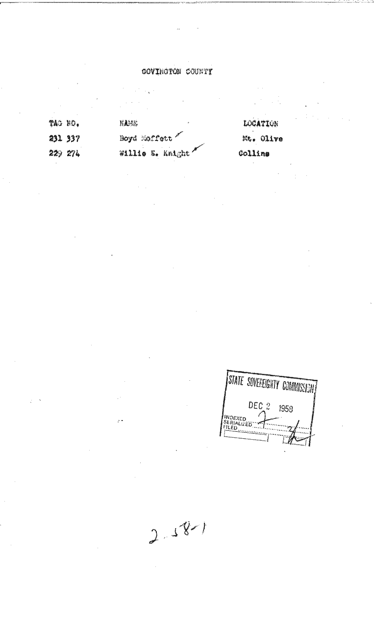 SCR ID # 2-58-0-1-1-1-1