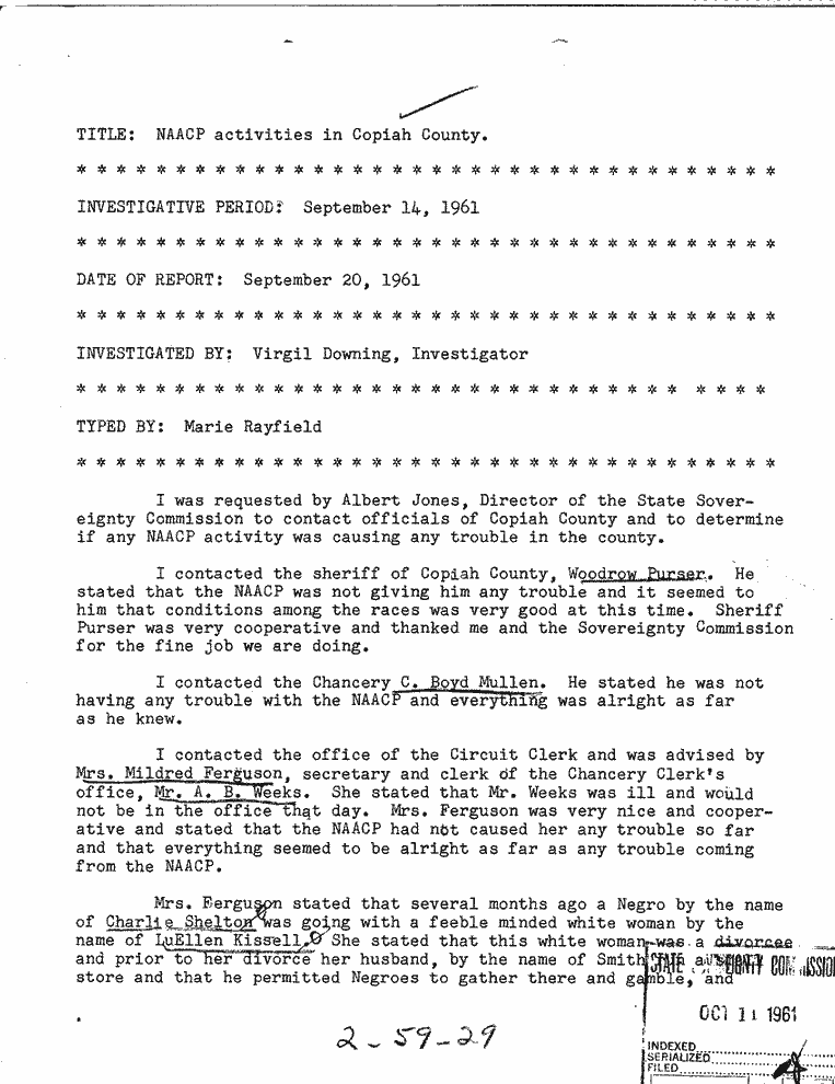 SCR ID # 2-59-0-33-1-1-1