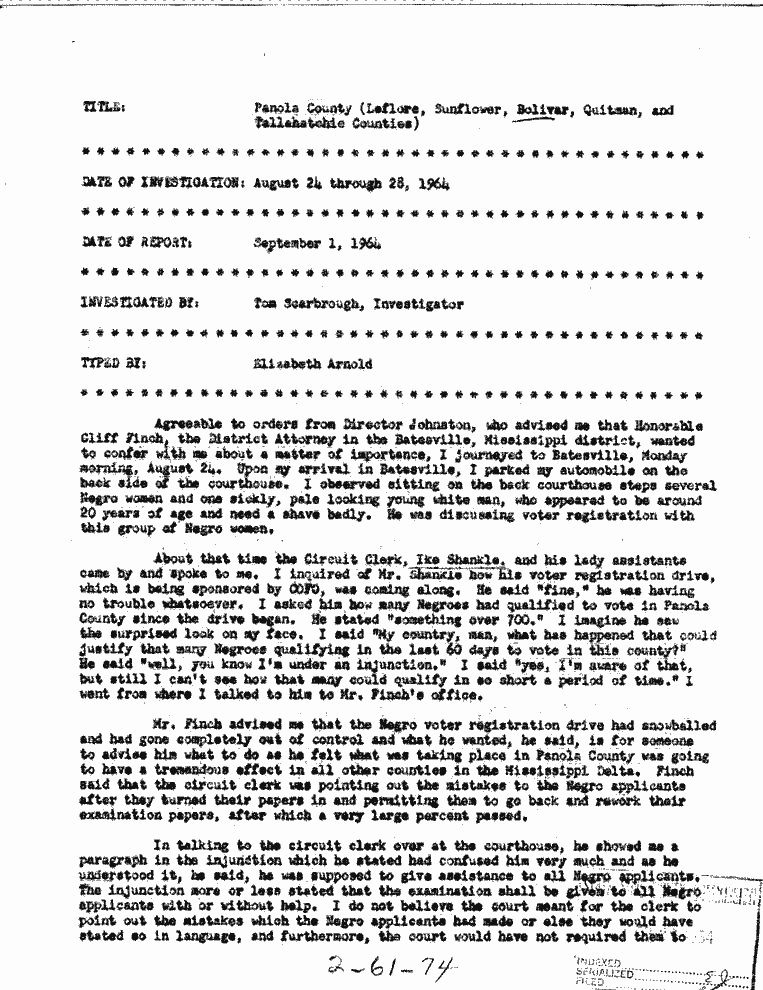 SCR ID # 2-61-1-101-1-1-1