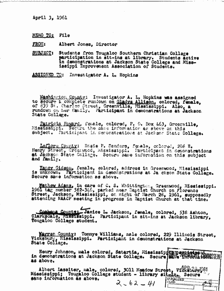 SCR ID # 2-62-1-39-1-1-1