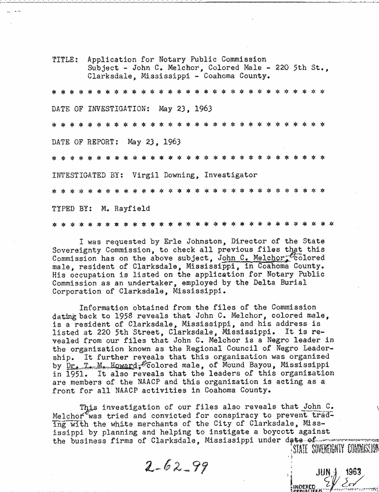 SCR ID # 2-62-2-23-1-1-1