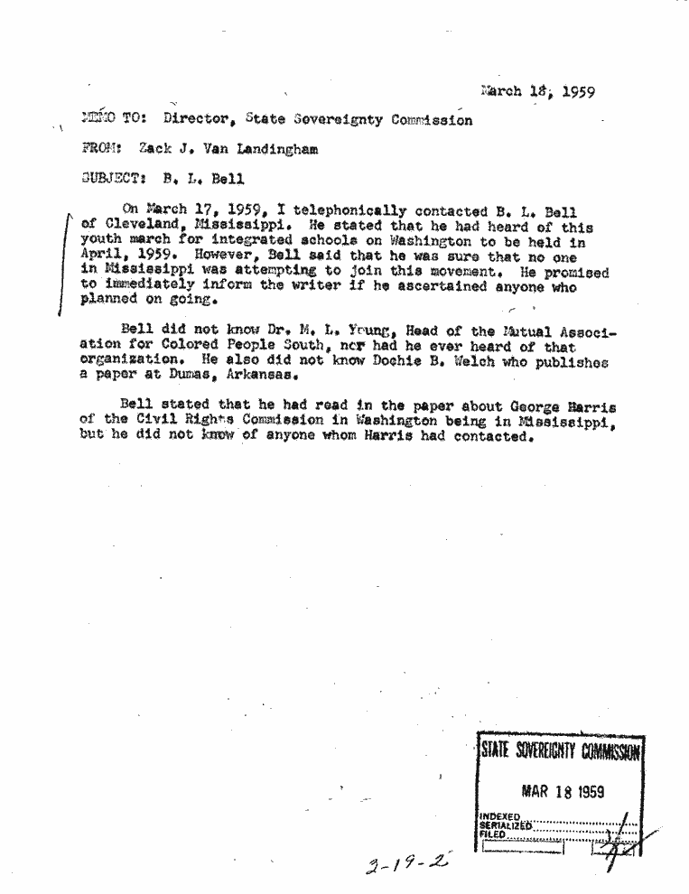 SCR ID # 3-19-0-2-1-1-1