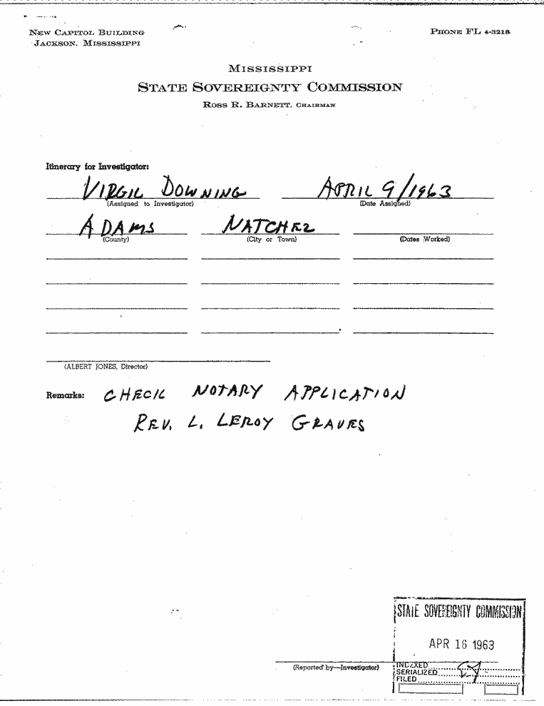 SCR ID # 2-63-1-101-1-1-1