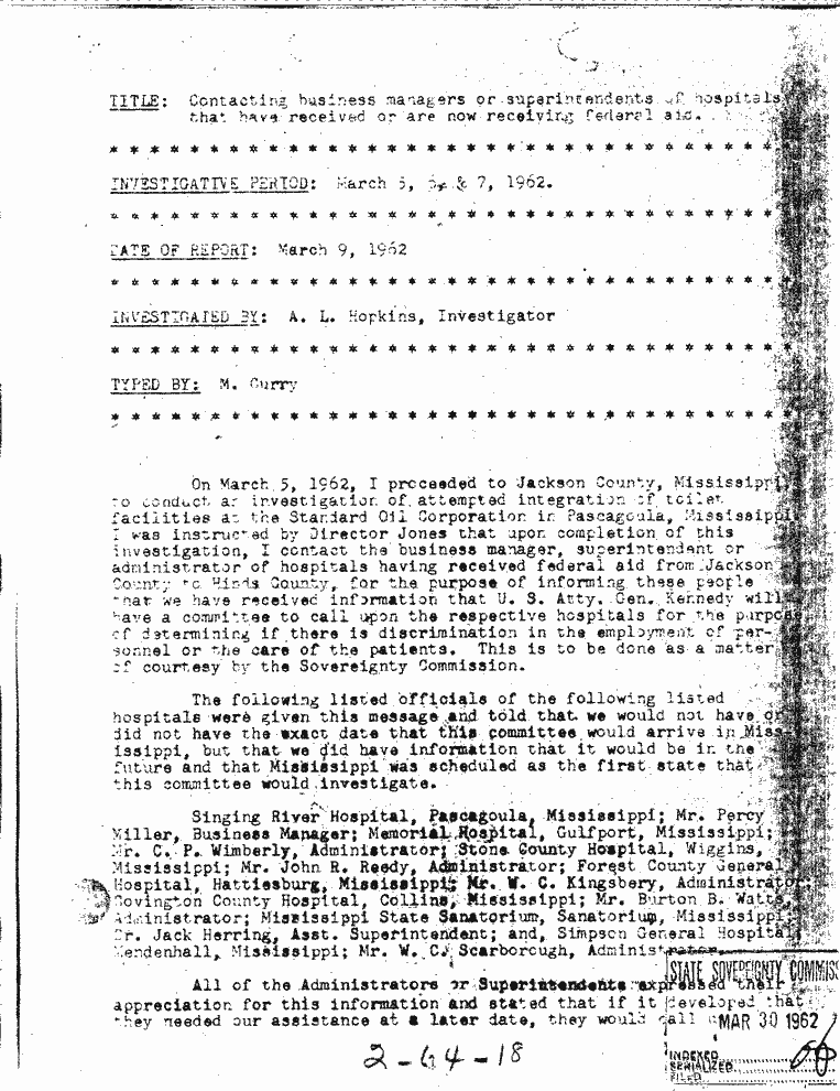 SCR ID # 2-64-1-30-1-1-1