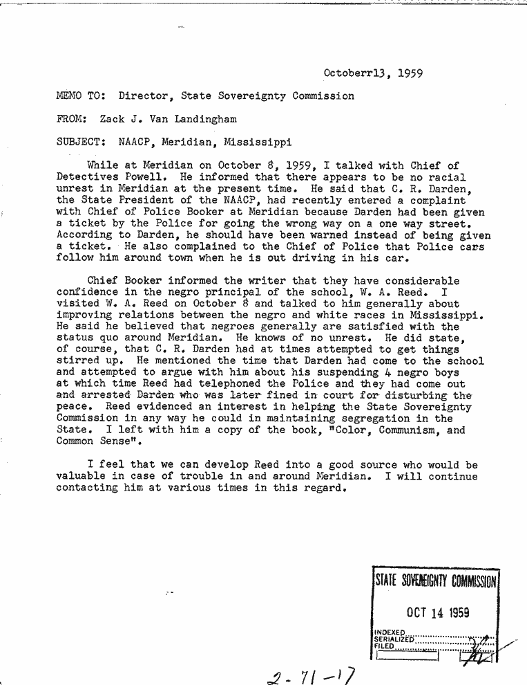 SCR ID # 2-71-0-17-1-1-1