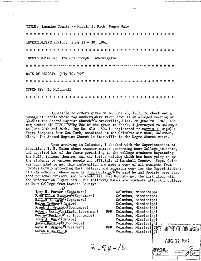 SCR ID # 2-94-0-29-1-1-1