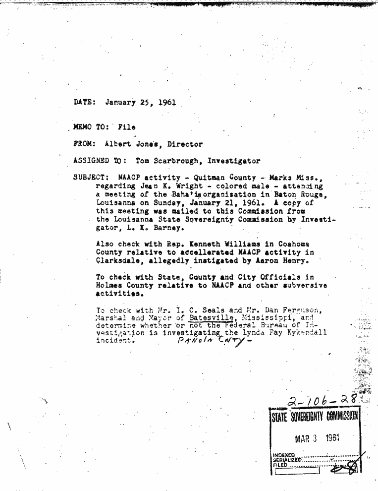 SCR ID # 2-106-0-21-1-1-1