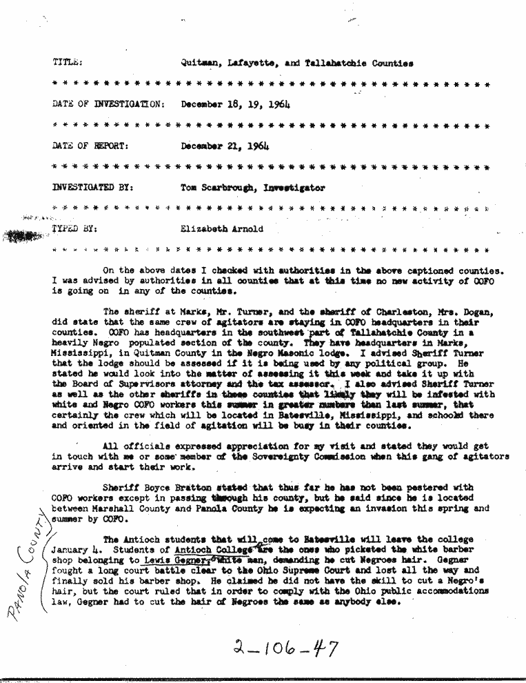 SCR ID # 2-106-0-43-1-1-1