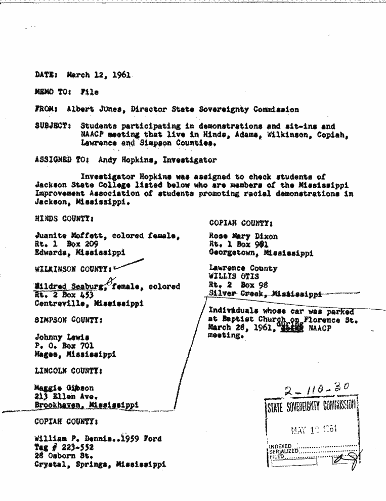 SCR ID # 2-110-0-26-1-1-1