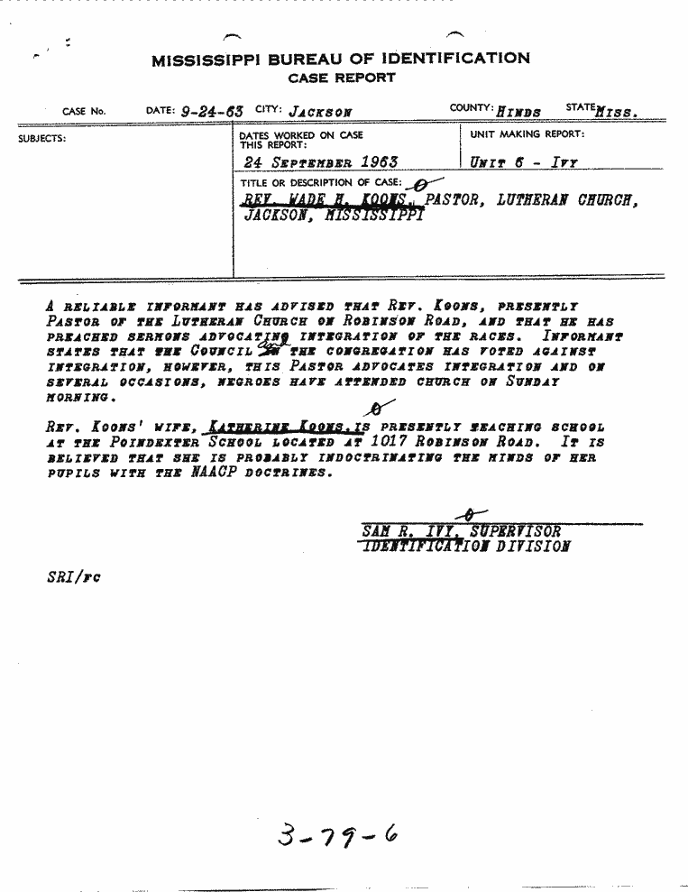 SCR ID # 3-79-0-6-1-1-1