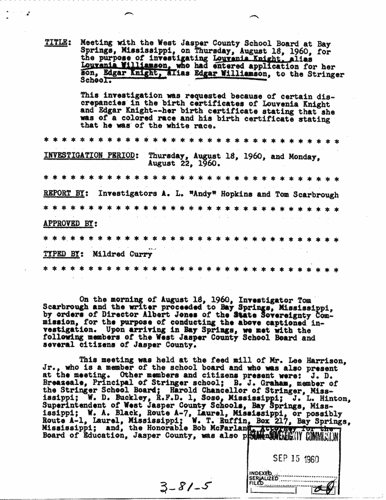 SCR ID # 3-81-0-5-1-1-1