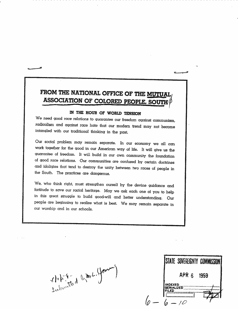 SCR ID # 6-6-0-10-1-1-1