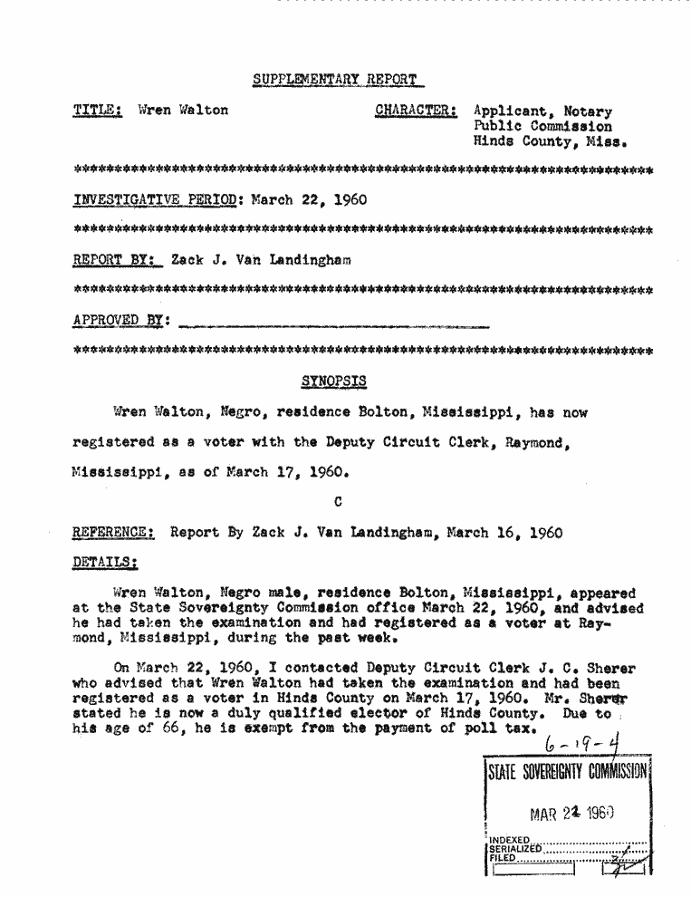 SCR ID # 6-19-0-3-1-1-1