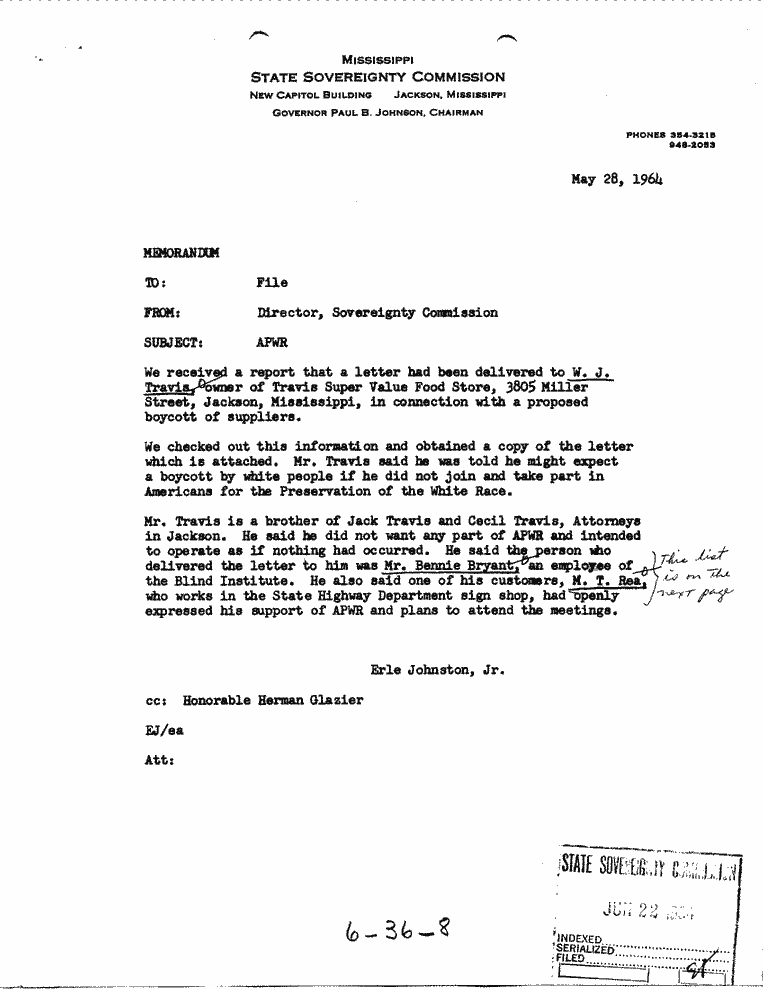 SCR ID # 6-36-0-8-1-1-1