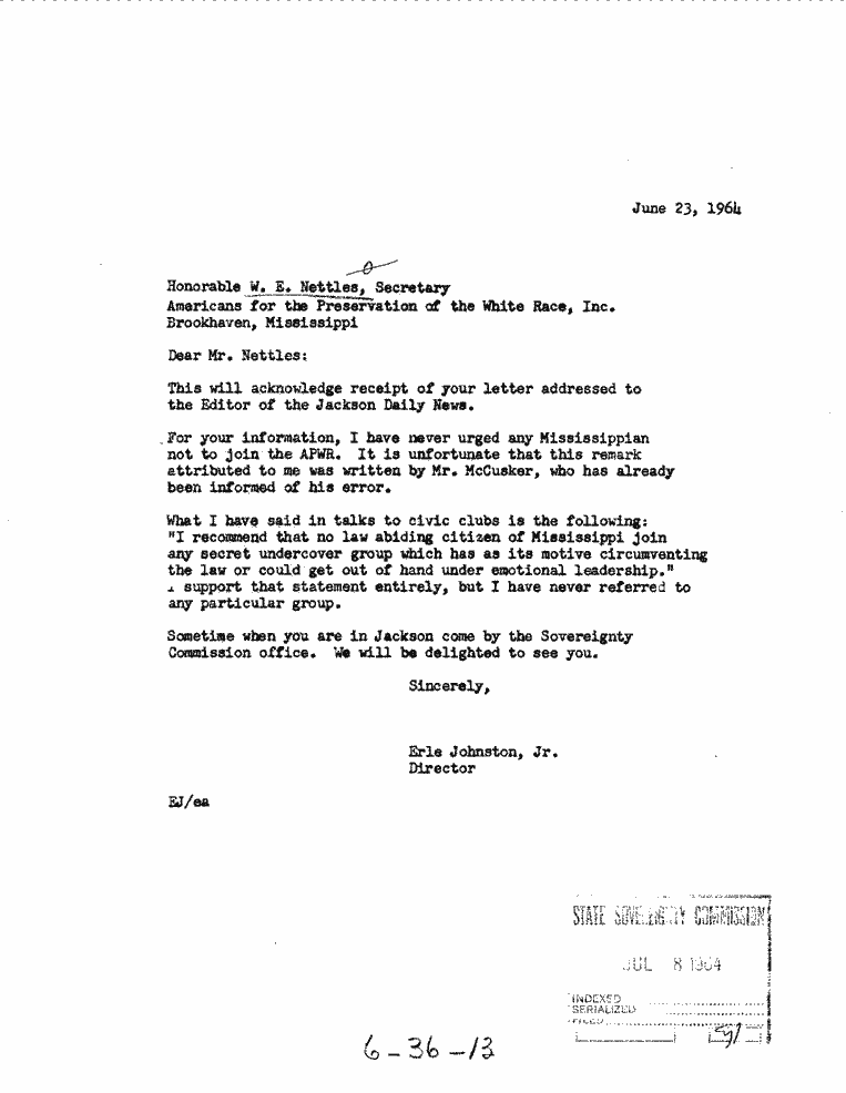 SCR ID # 6-36-0-13-1-1-1