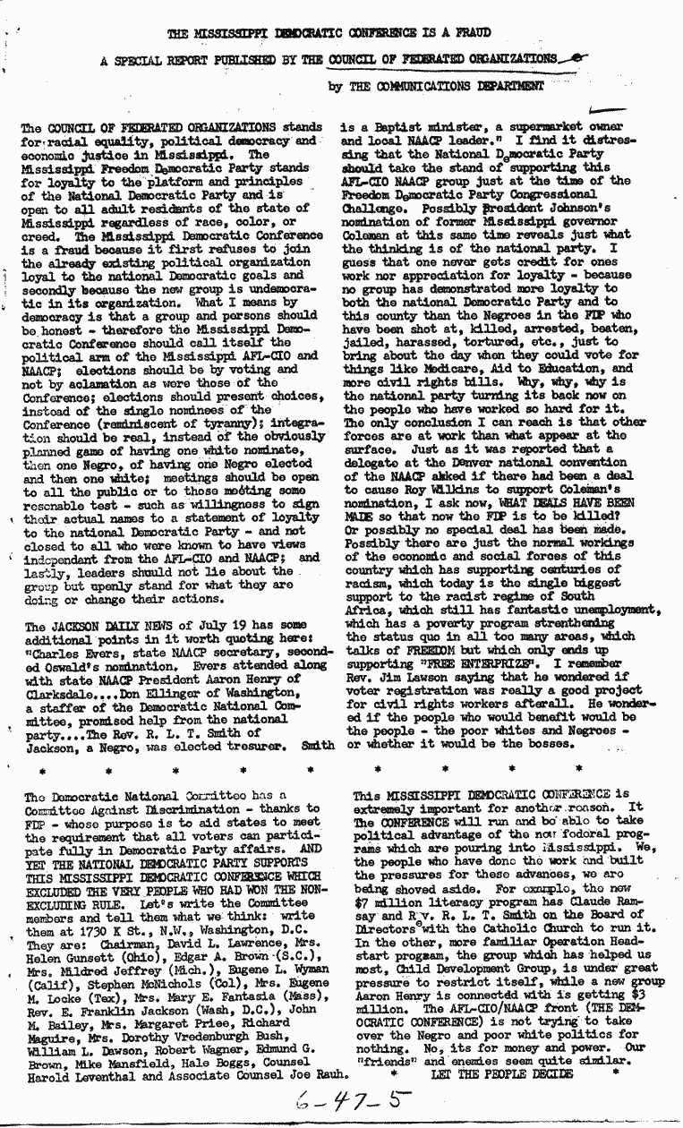 SCR ID # 6-47-0-5-1-1-1