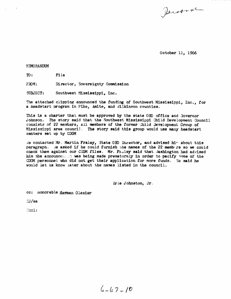 SCR ID # 6-67-0-9-1-1-1