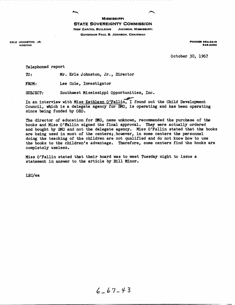 SCR ID # 6-67-0-39-1-1-1