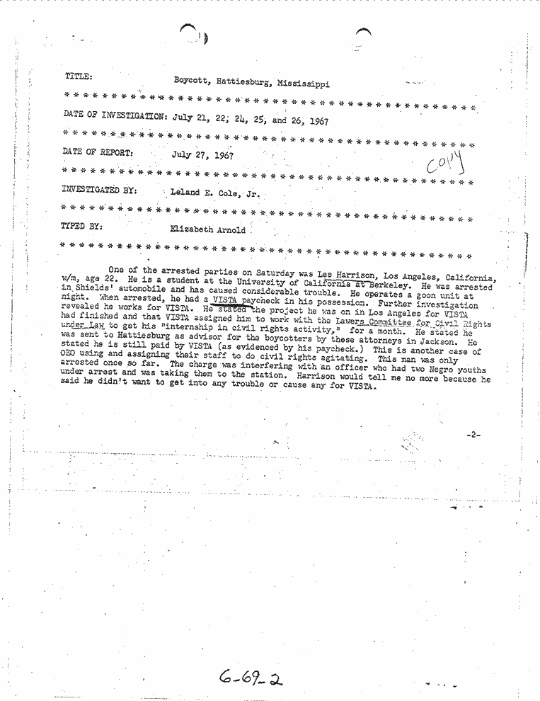 SCR ID # 6-69-0-3-1-1-1