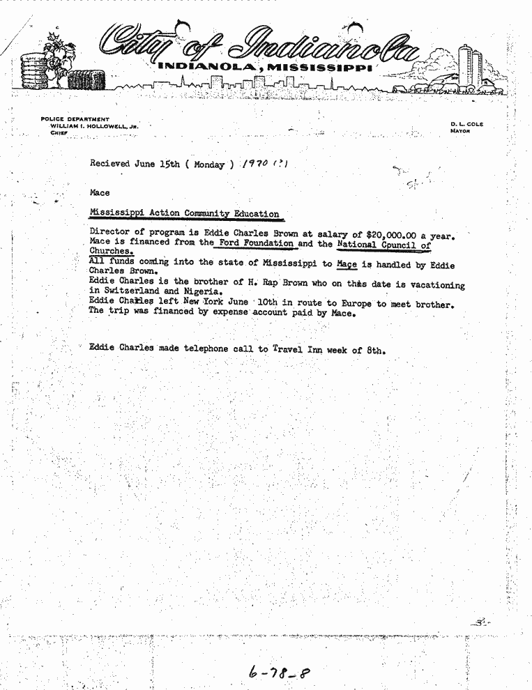 SCR ID # 6-78-0-8-1-1-1