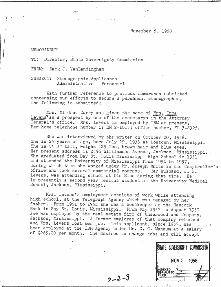 SCR ID # 8-2-0-3-1-1-1