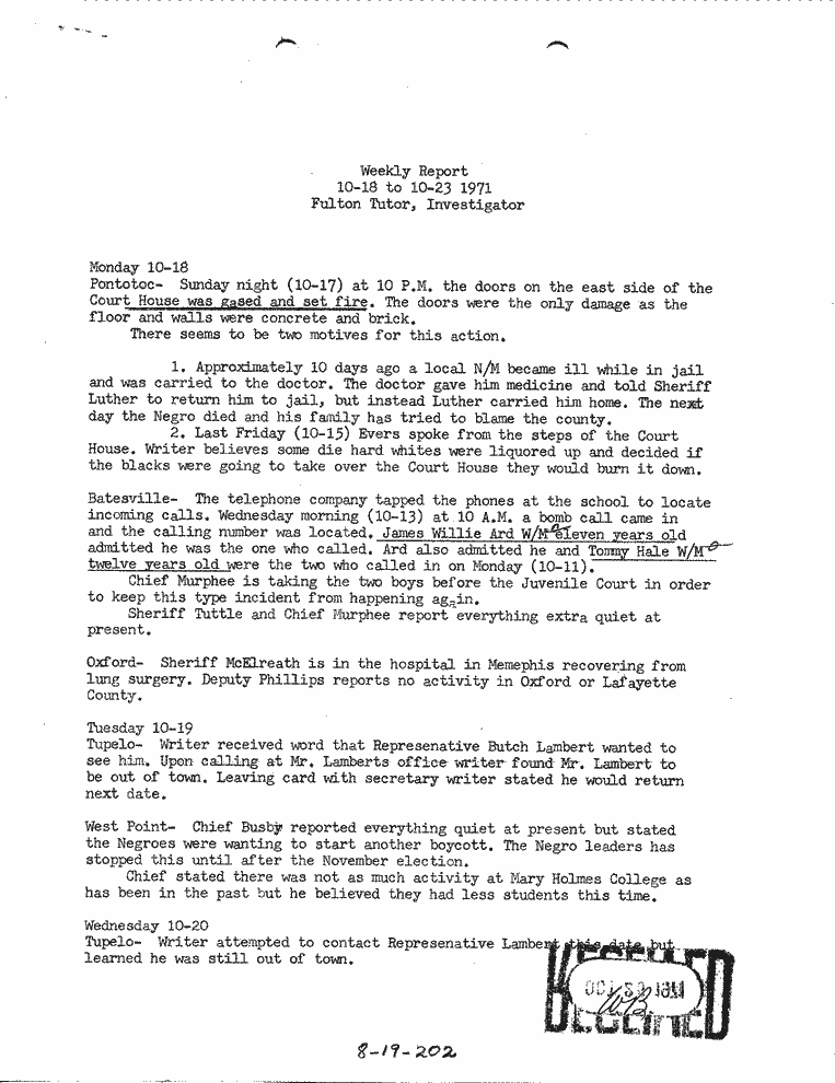 SCR ID # 8-19-3-2-1-1-1