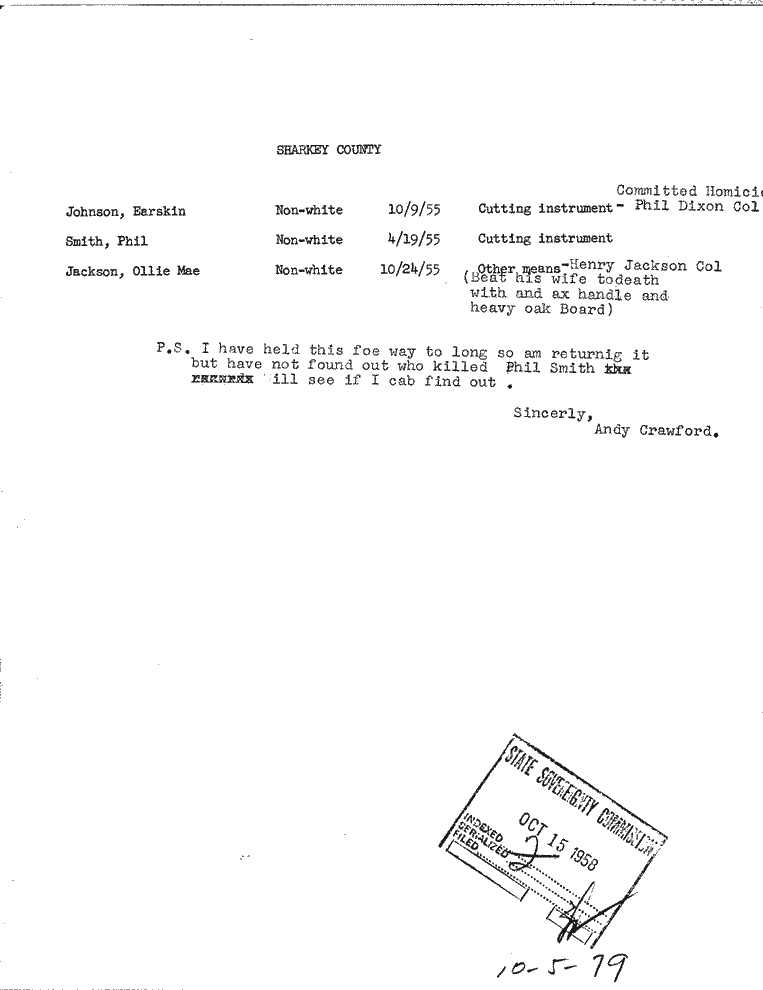 SCR ID # 10-5-0-84-1-1-1
