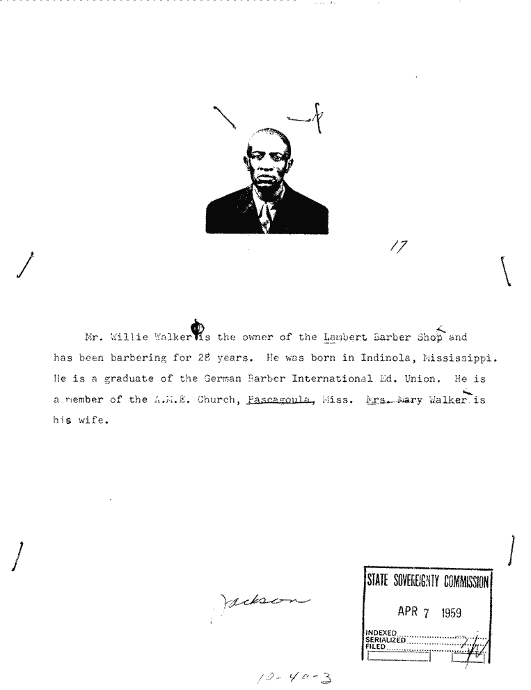 SCR ID # 10-40-0-3-1-1-1