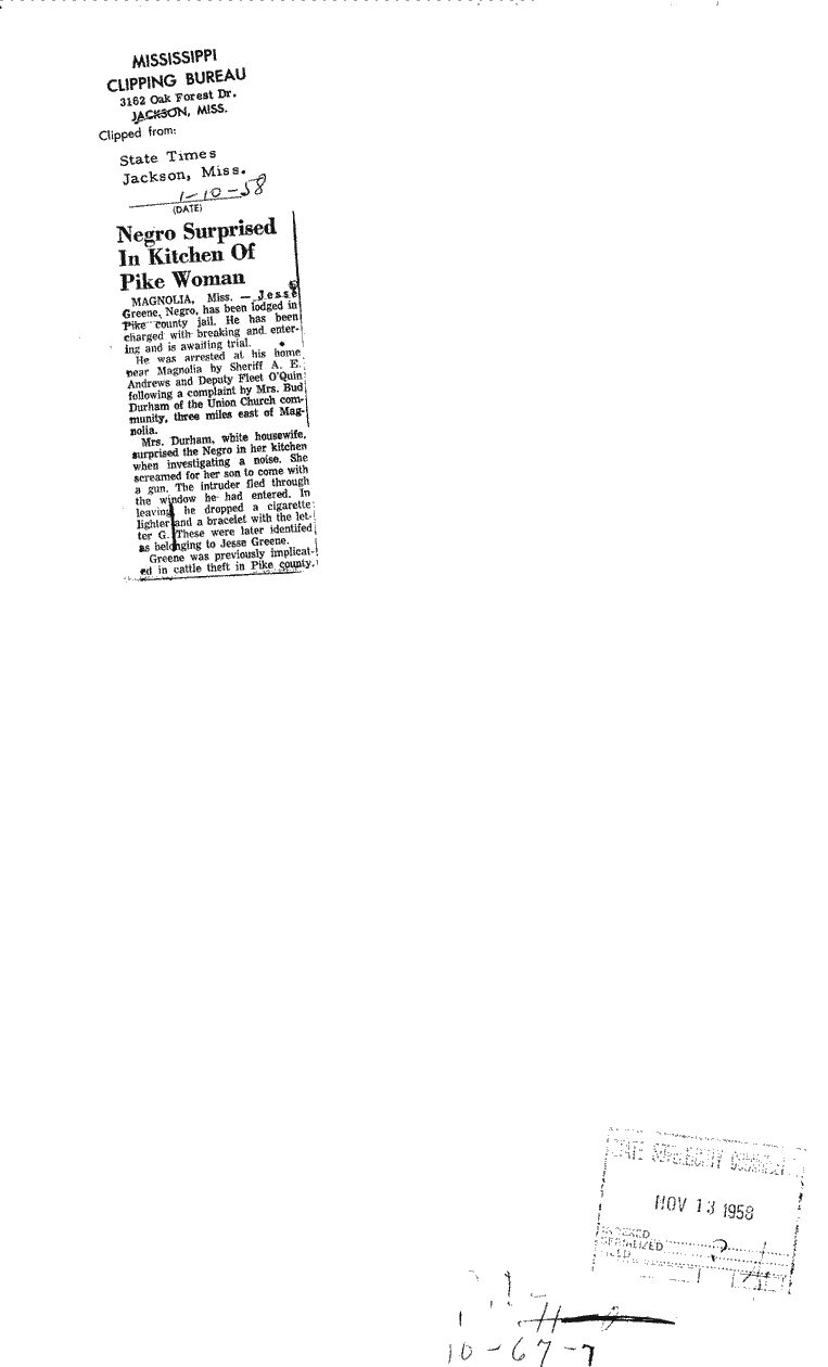 SCR ID # 10-67-0-7-1-1-1