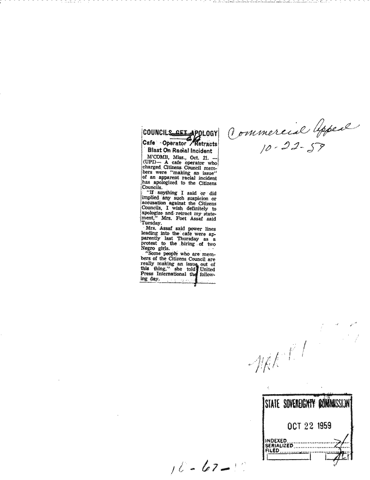 SCR ID # 10-67-0-13-1-1-1