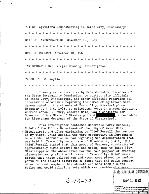 SCR ID # 2-13-0-46-1-1-1